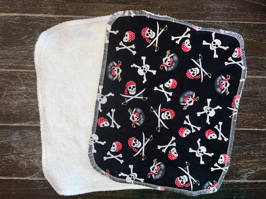 Pirate Skull & Crossbones 2ply Cotton / Terry towels