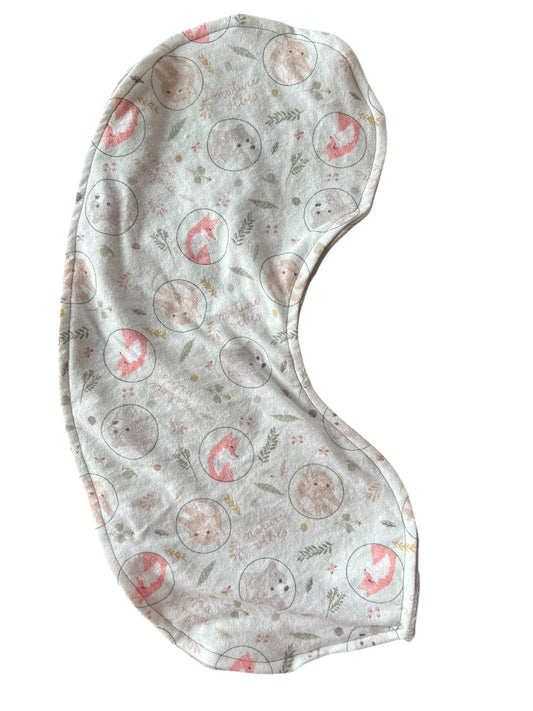 Forest Friends Minky Backed Contour Burp Cloth