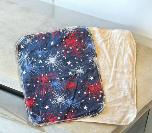 Fireworks  2ply cotton / flannel reusable paper towels