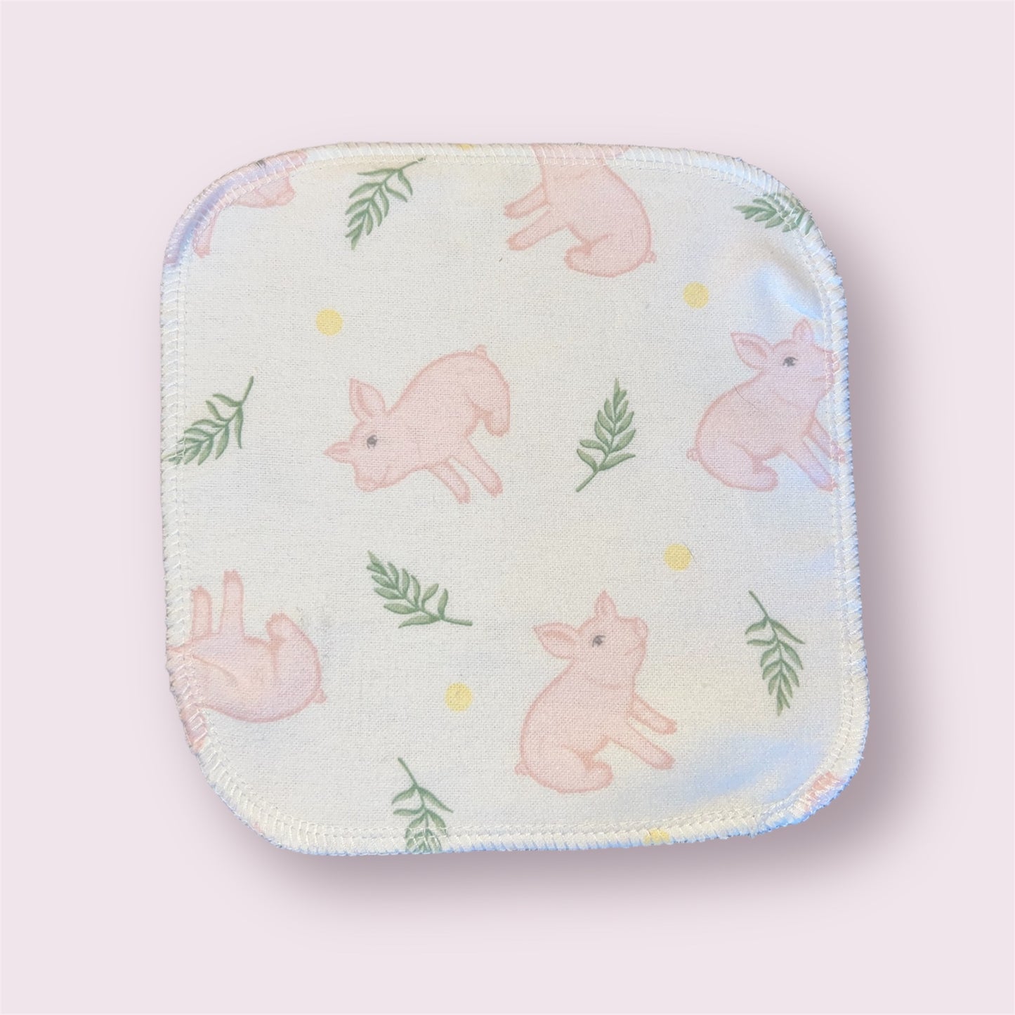 Sweet Piggy 1ply flannel cloth wipes