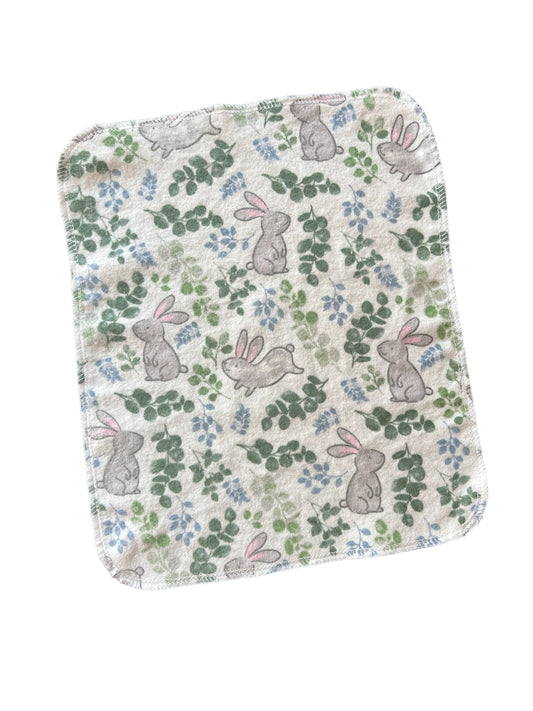 Cute Rabbits 1ply flannel reusable paper towels