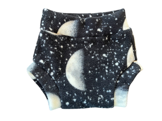 Moon Phases Small Fleece Diaper Cover