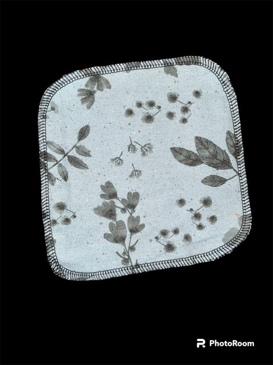 Plants & Leaves 2ply flannel cloth wipes