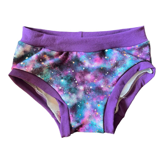 Purple Galaxy kids size 7 underwear