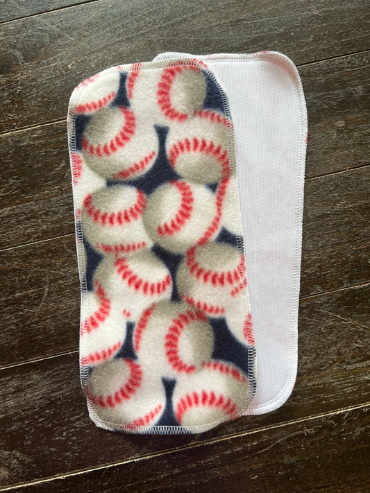 Baseball fleece & athletic wicking jersey diaper liners