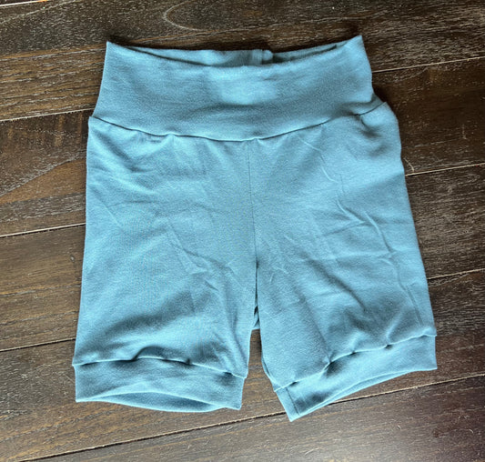 Solid Slate Blue 3-6yr Shortie shorts (longer length)