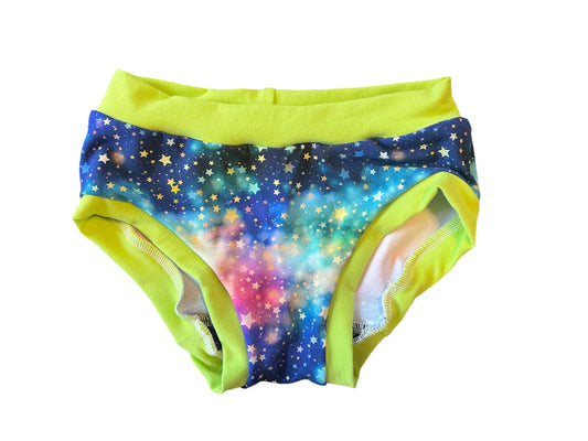 Galaxy Stars Bamboo kids size 8 underwear