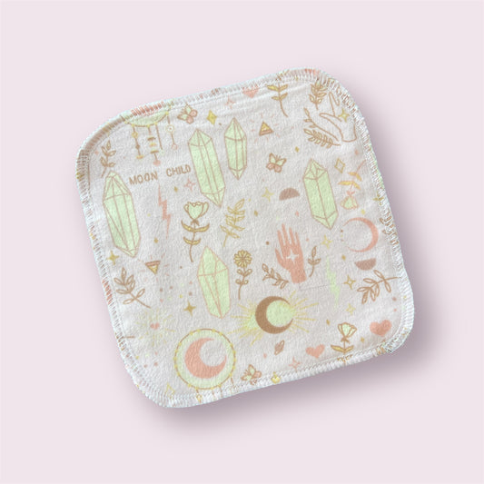 Stay Wild Moon Child 1ply flannel cloth wipes
