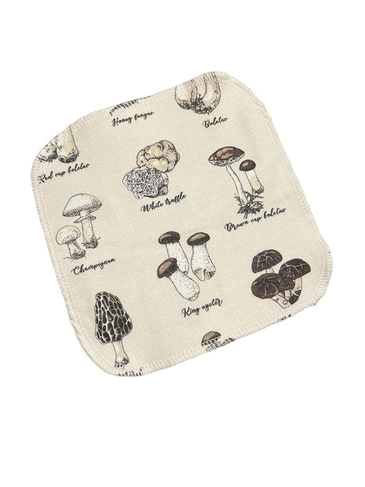 Scientific Mushrooms 2ply flannel cloth wipes