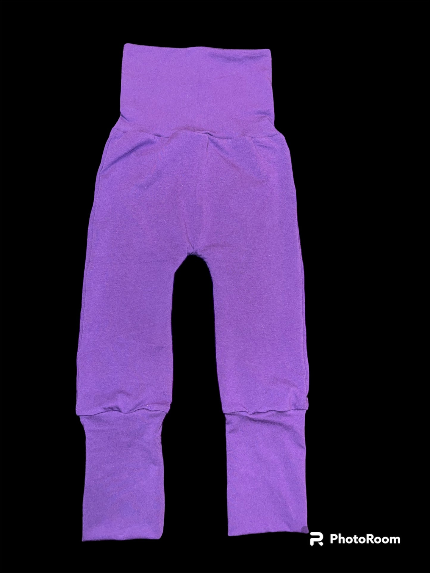 Solid Purple 6m-3t Maxaloones grow with me pants