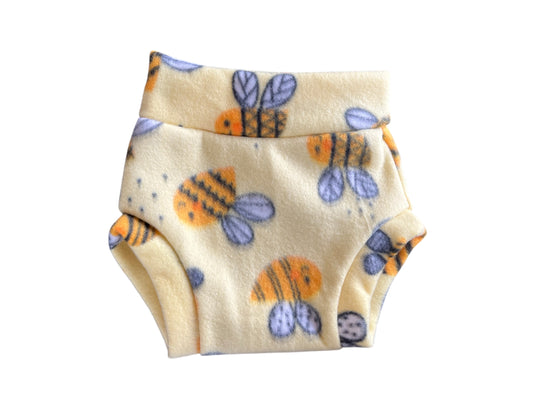 Large Bumblebee Fleece Diaper Cover