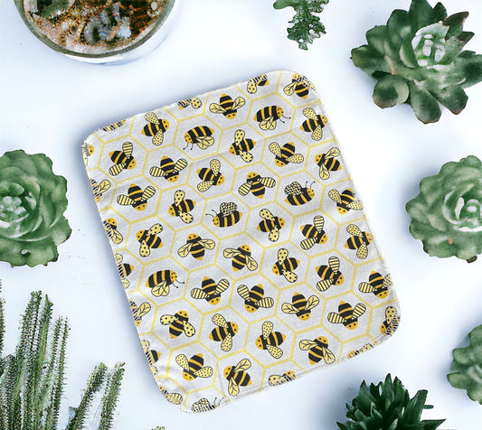 Bees & Hives 1ply flannel reusable paper towels