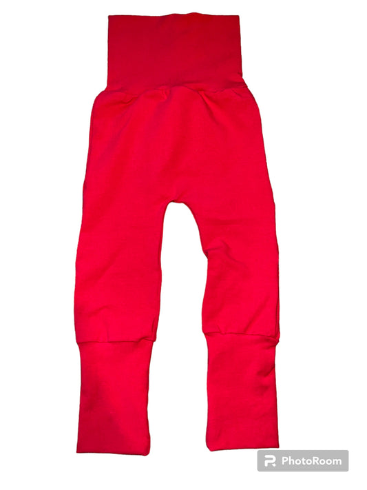 Solid Red 6m-3t Maxaloones grow with me pants