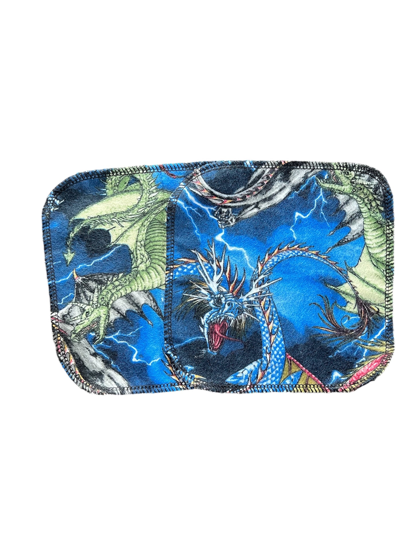 Dragons 1ply flannel cloth wipes