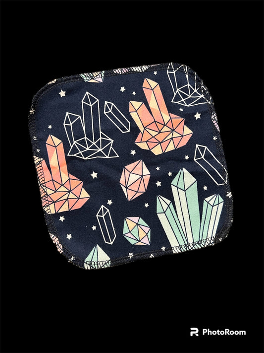 Crystals 1ply flannel cloth wipes