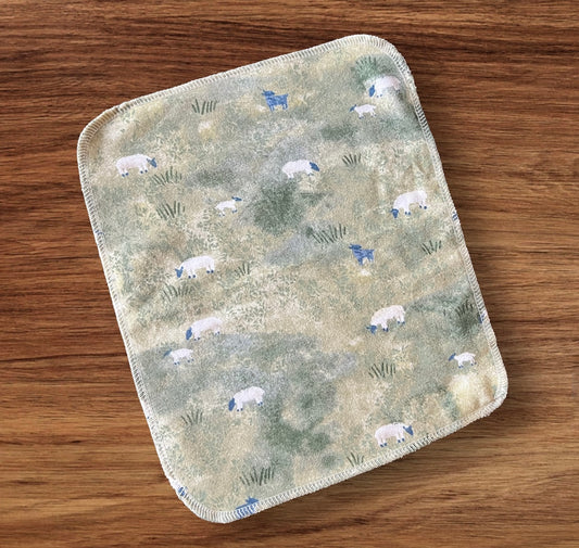 Grazing Sheep 1ply flannel reusable paper towels