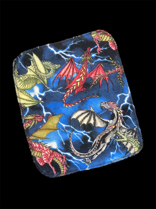 Dragons 1ply flannel reusable paper towels