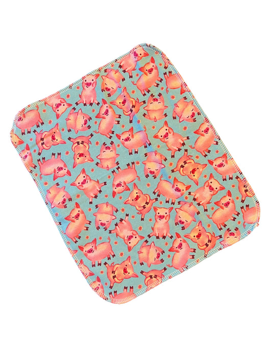 Cute  Pigs 1ply flannel reuseable paper towels