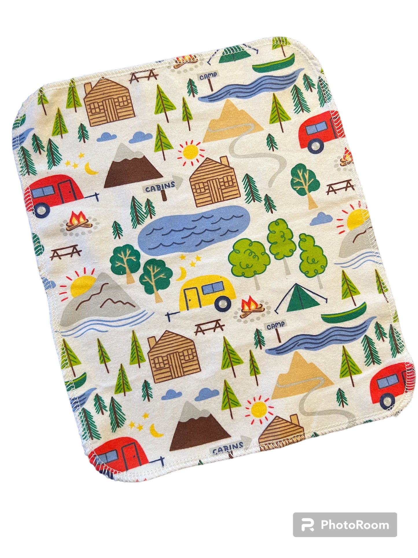 Camping 1ply flannel reusable paper towels