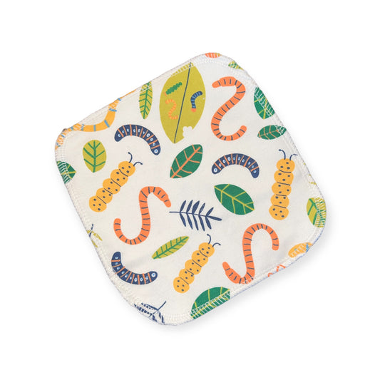 Garden Bugs 2ply flannel cloth wipes