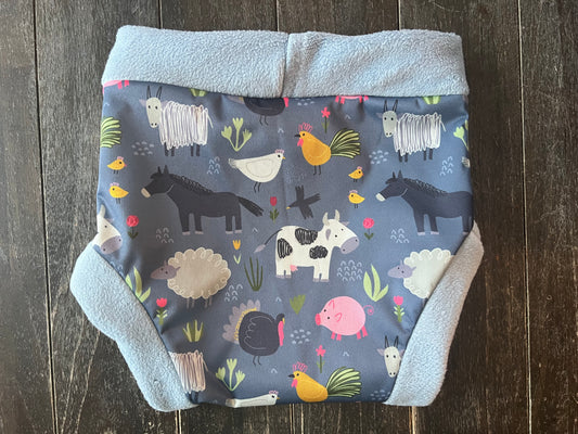 Farm XXL  Fleece PUL Combo Diaper Cover