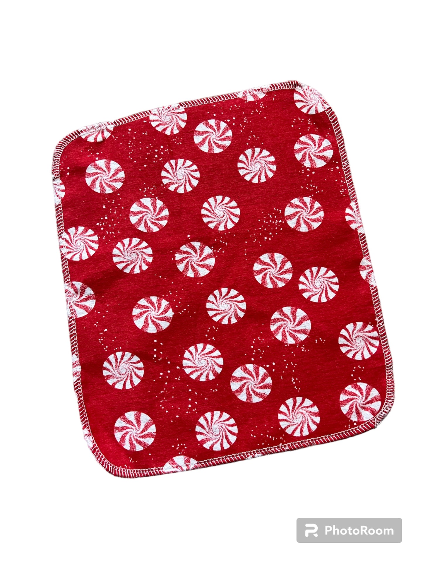 Peppermints 1ply flannel reusable paper towels