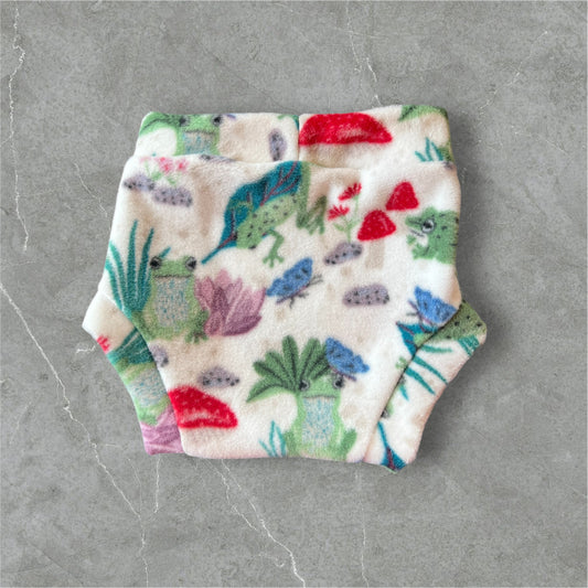 Frogs & Mushrooms  XXL Fleece Diaper Cover