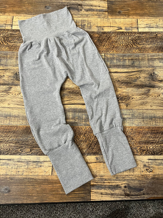Solid Heather Grey 3-6yr Bunny Bottoms grow with me pants