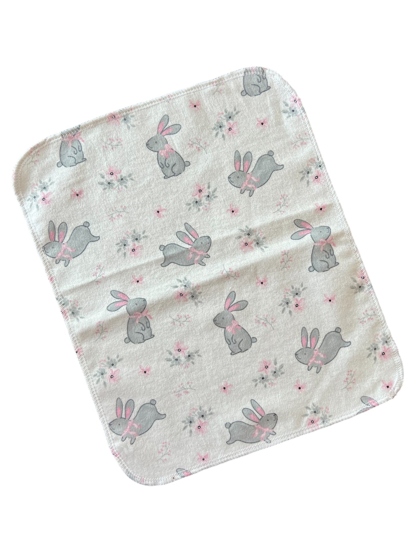 Spring Bunnies 1ply cotton flannel reusable paper towels