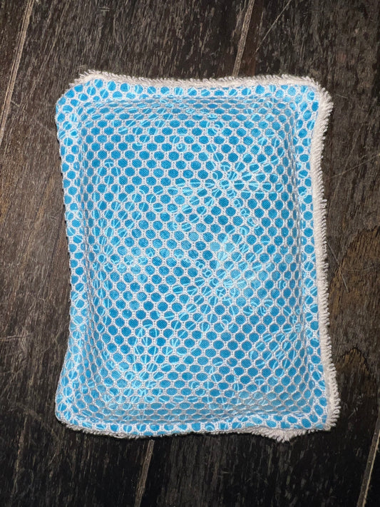Blue dragonflies reusable dish scrubber sponge