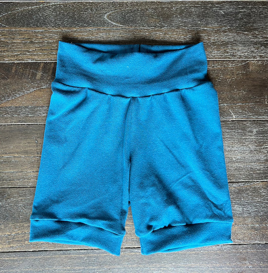 Solid Dark Teal 3-6yr Shortie shorts (longer length)