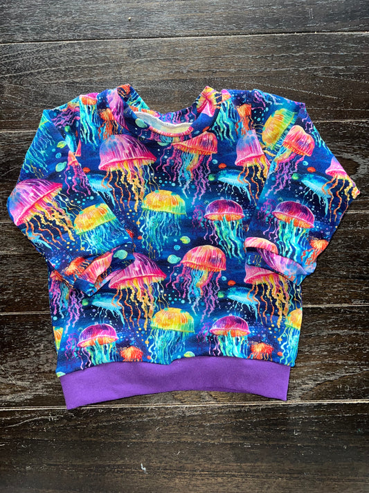 Rainbow Jellyfish Bamboo Longsleeve Shirt 3-6m