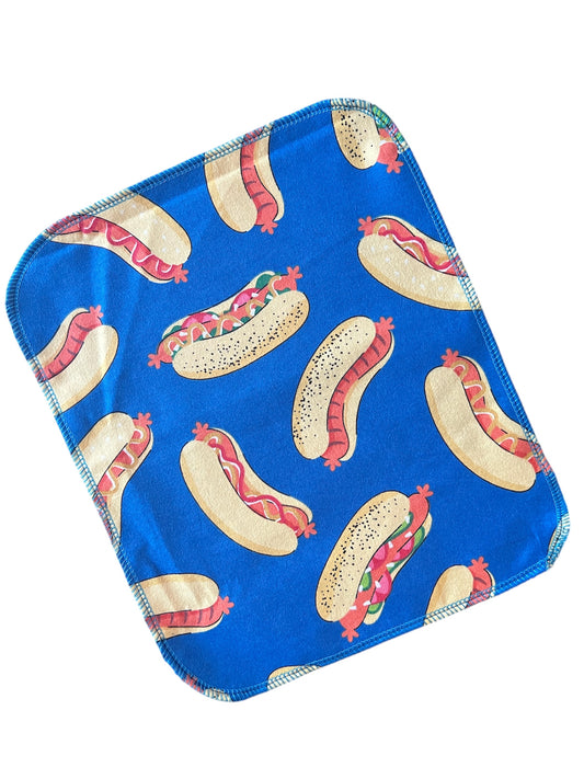 Hot Dogs 2ply flannel reuseable towels