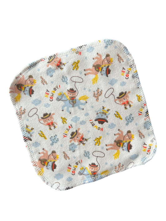 Cowboy 2ply flannel cloth wipe