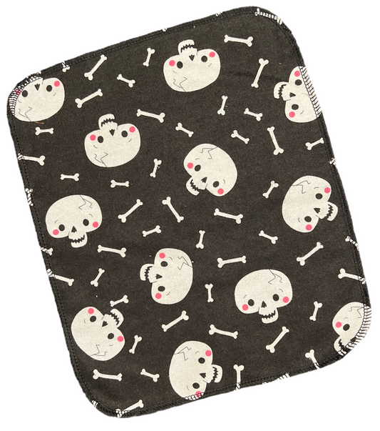 Cartoon Skulls  1ply flannel reuseable paper towels