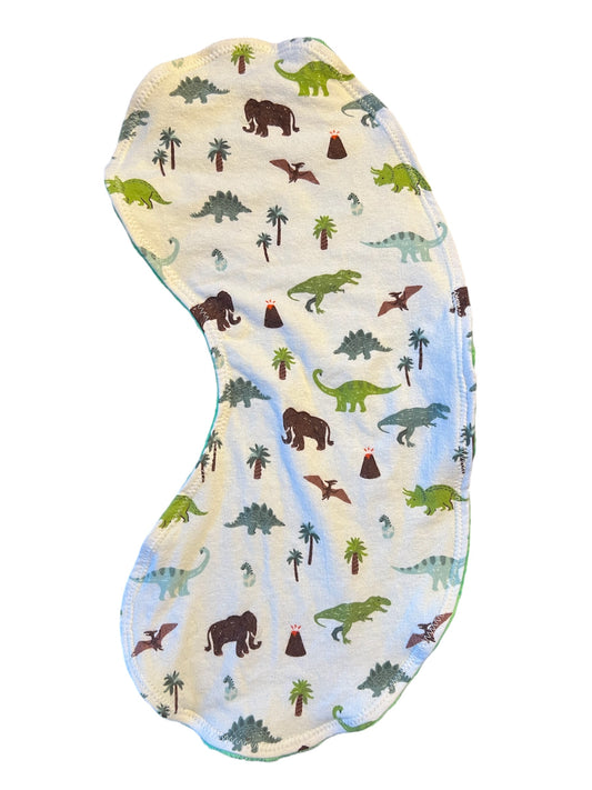 Prehistoric Dinos Minky Backed Contour Burp Cloth