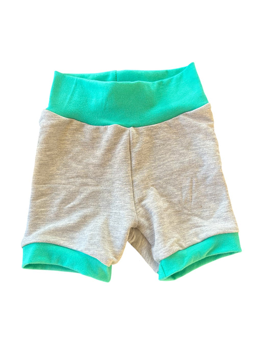 Heather & Mint 3-12m Shorts grow with me