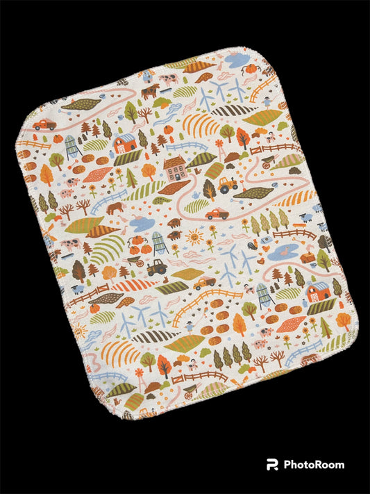 Farm Toss 1ply flannel reusable paper towels