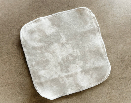 Grey White Marble 2ply flannel cloth wipes