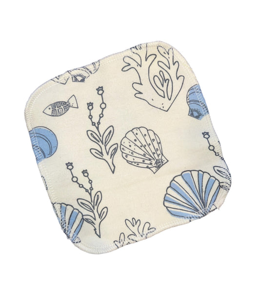 Seaside  2ply flannel cloth wipes
