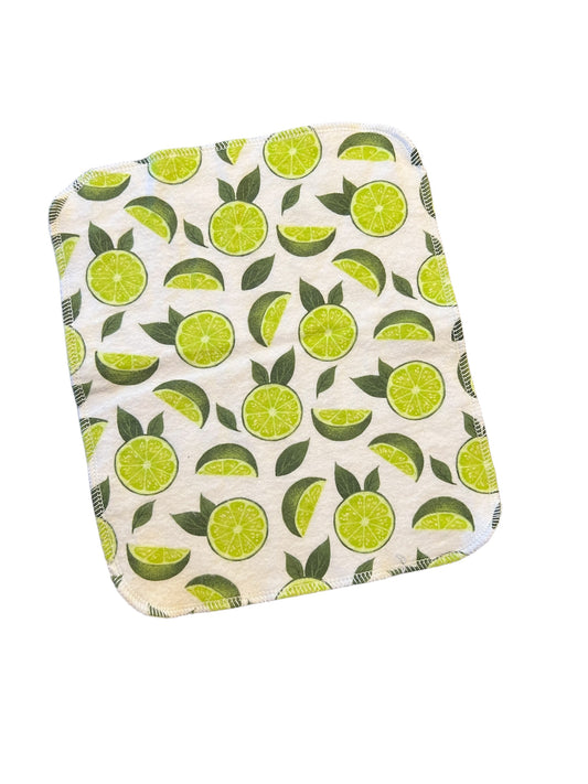 Limes 2ply flannel reusable paper towels / napkins