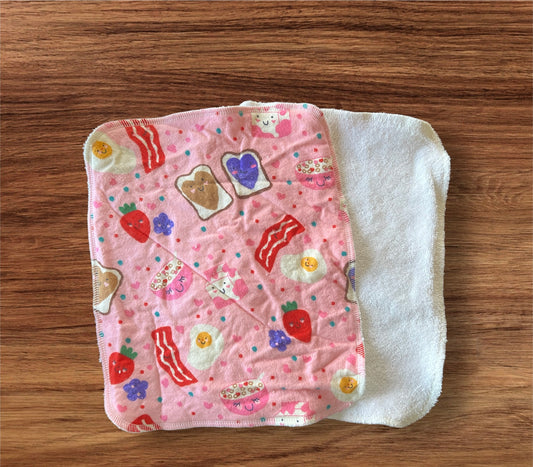 Breakfast Pairs 2ply flannel Terry towels