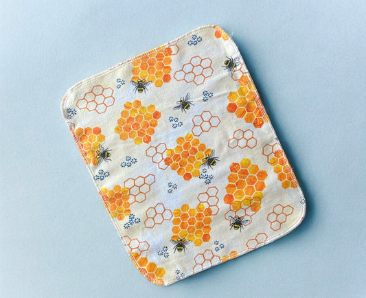 Bees & Honey 1ply flannel reusable paper towels