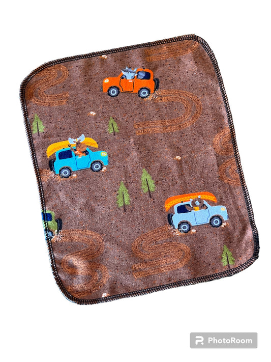 Camping Animals 1ply flannel reusable paper towels