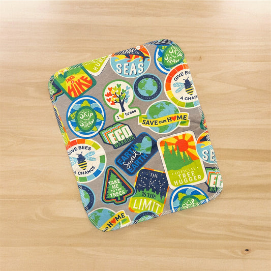 Save the Earth 2ply flannel reusable paper towels napkins