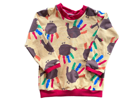 Thanksgiving Handprint Turkeys  Longsleeve Shirt 2/3t