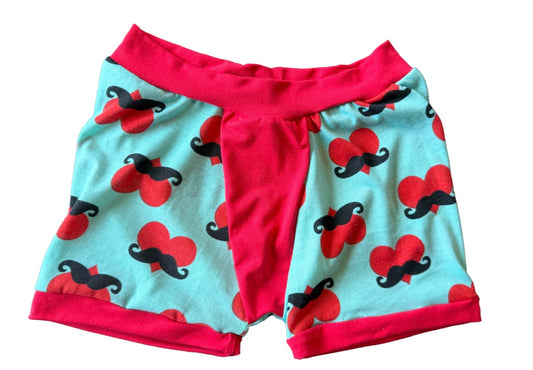 Mustache Hearts Boxers 8Y kids Underwear