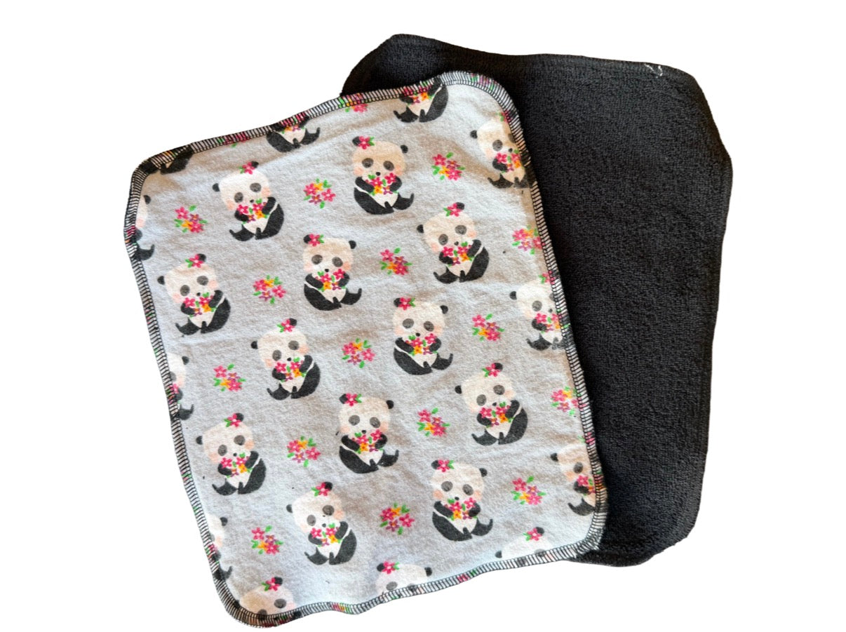 Panda 2ply flannel Terry towels