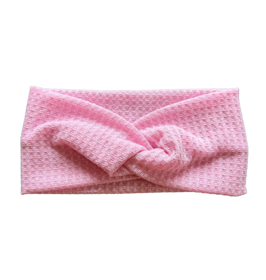 Pink Waffle Adult Headband