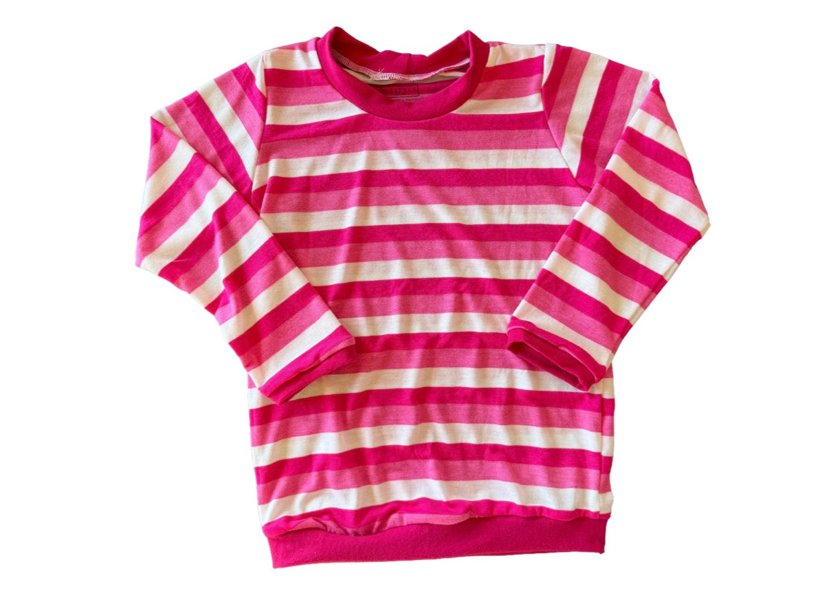 Pink White Stripe Longsleeve Shirt 5/6